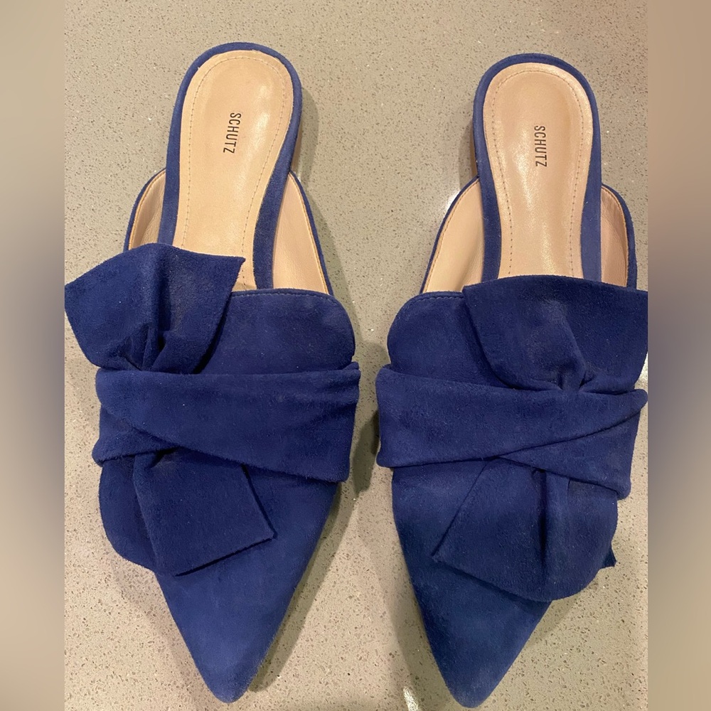 Blue Suede Schutz slide!